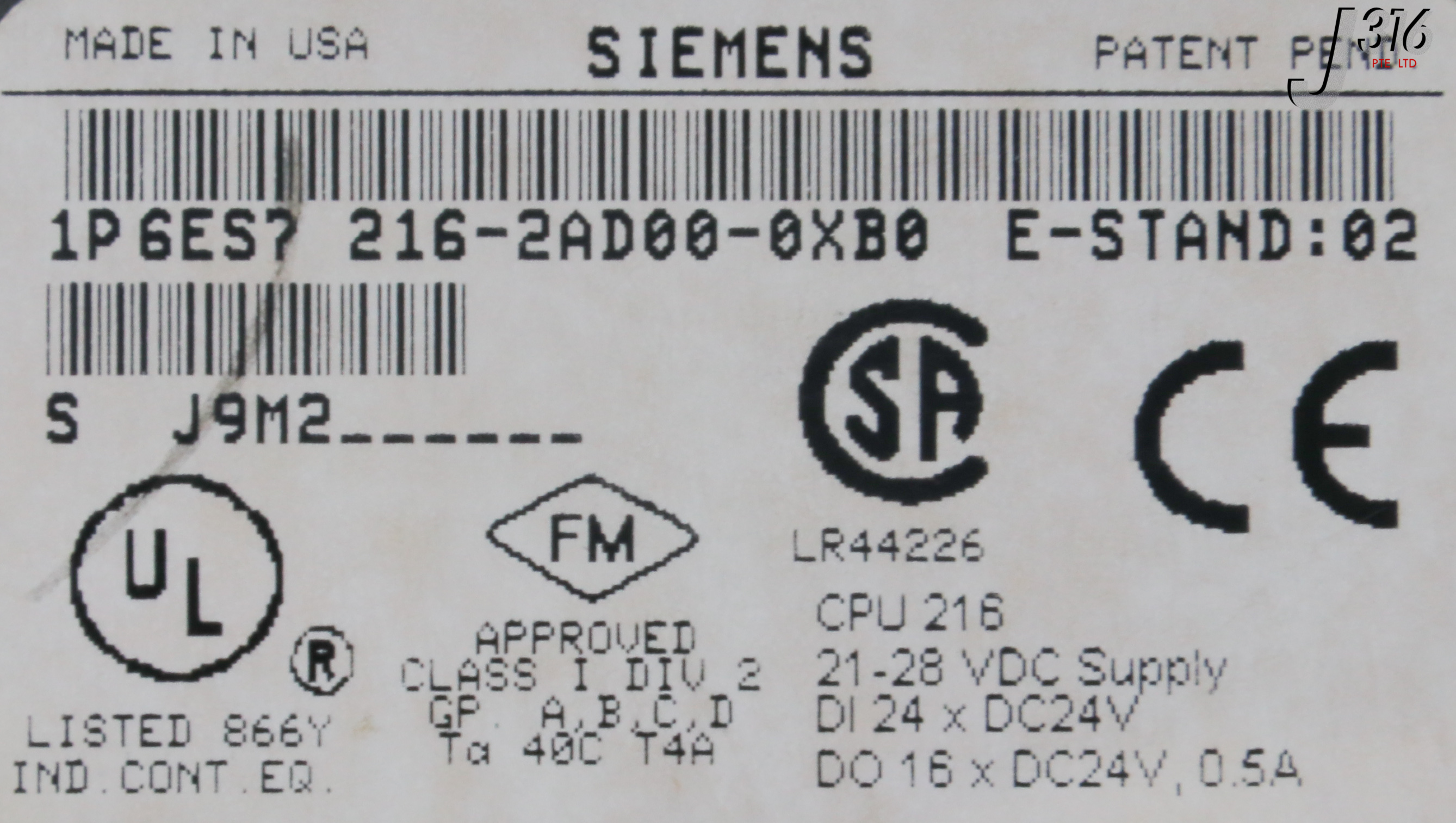 のん 26644 SIEMENS SIMATIC S7-200, COMPACT UNIT, CPU 216-2 6ES7 216